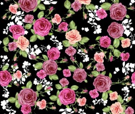 Beautiful pink rose seamless pattern vector free download