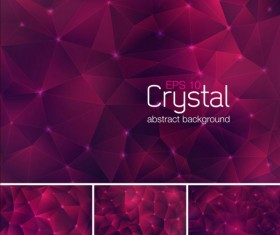 Purple crystal abstract background vector