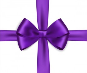 Purple ribbon bows vector 02 free download