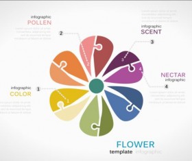 Puzzle with infographic template vectors 04