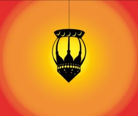 Ramadan Kareem mubarek with lantern background vector 01