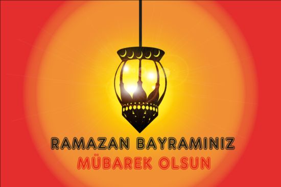 Ramadan Kareem mubarek with lantern background vector 03