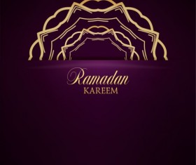 Ramadan kareem purple backgrounds vector set 29