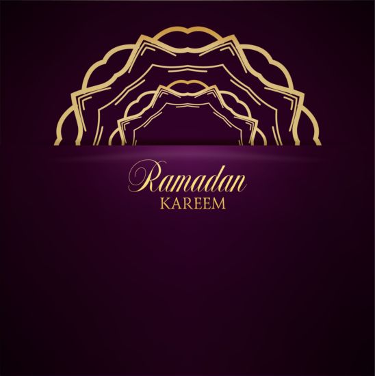 Ramadan kareem purple backgrounds vector set 29
