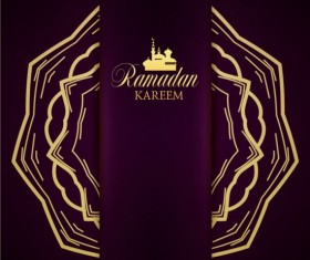 Ramadan kareem purple backgrounds vector set 31