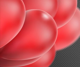 Realistic red balloons vector illustration 04