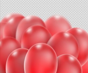 Realistic red balloons vector illustration 12