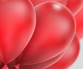 Realistic red balloons vector illustration 14