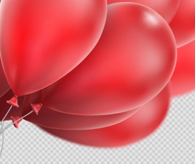 Realistic red balloons vector illustration 15