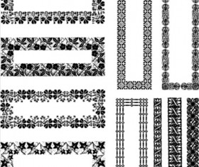 Rectangle decor frame with border vector