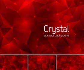 Red crystal abstract background vector