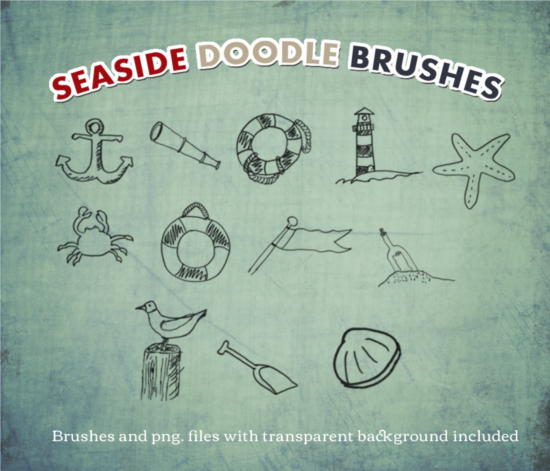 Seaside doodles PS brushes