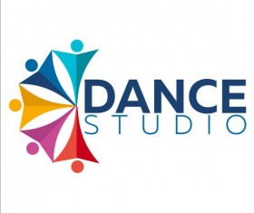 Set of dance studio logos design vector 08