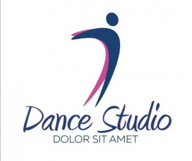 Set of dance studio logos design vector 10