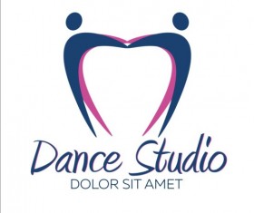 Set of dance studio logos design vector 11