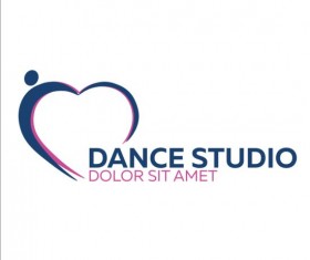Set of dance studio logos design vector 13
