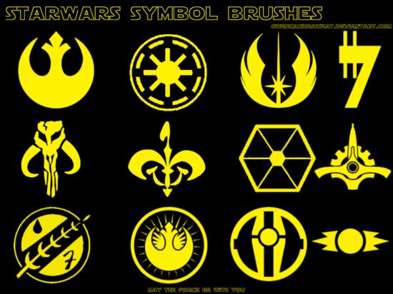 Star wars symbol brushes set