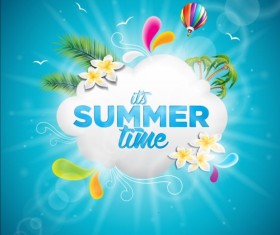 Summer holiday beach travel vectors background 01