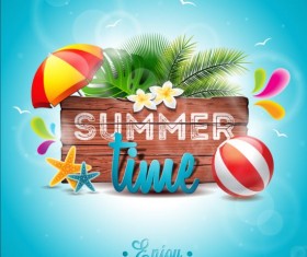 Summer holiday beach travel vectors background 05
