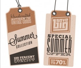Summer sale label set vectors 02