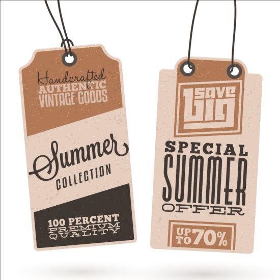 Summer sale label set vectors 02