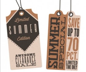 Summer sale label set vectors 03