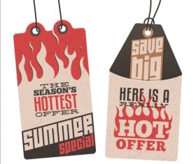 Summer sale label set vectors 04