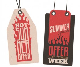 Summer sale label set vectors 05