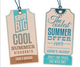 Summer sale label set vectors 09