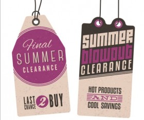 Summer sale label set vectors 10