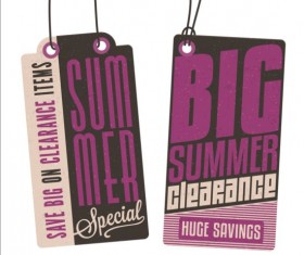 Summer sale label set vectors 12