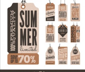 Summer sale label set vectors 13