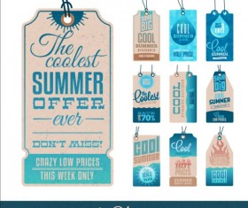 Summer sale label set vectors 14