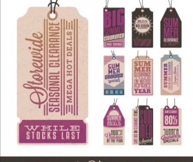 Summer sale label set vectors 15