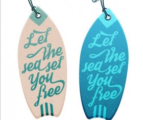 Summer surf label vector
