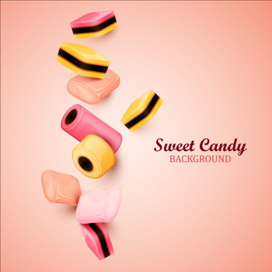 Sweet candy art background vector 01