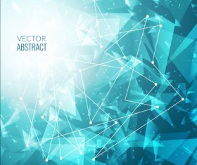 Triangles with modern tech background vector 02