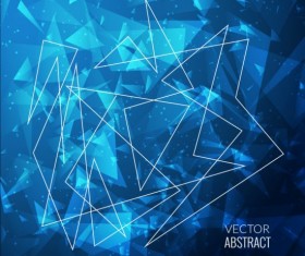 Triangles with modern tech background vector 05