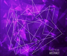 Triangles with purple background vector
