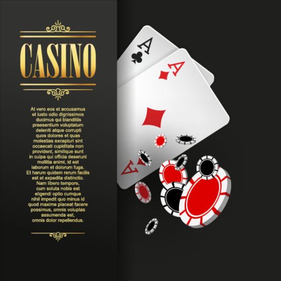 Vector casino games background graphic 03