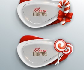 Vector christmas banners illustration set 05