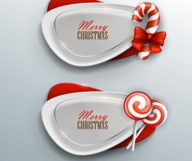 Vector christmas banners illustration set 06