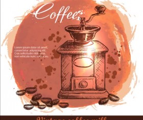 Vintage coffee poster heand drawn vector 03