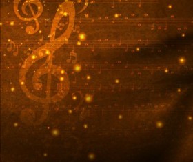 Vintage musical note background vectors