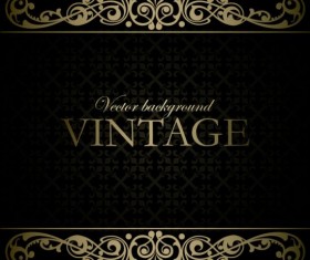 Vintage style dark background vector 03