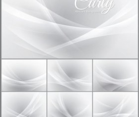 White curly abstract vector background