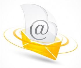 Yellow email iocn vector