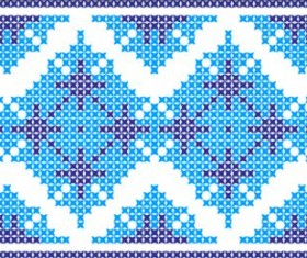 knitted fabric pattern border vector material set 02