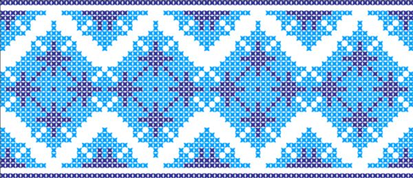 knitted fabric pattern border vector material set 02