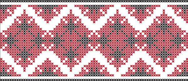 knitted fabric pattern border vector material set 03